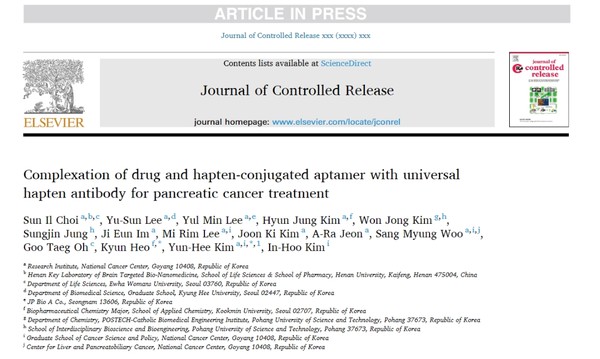 신개념 융합 항암제 플랫폼 기술의 연구 결과가 발표됐다. 출처 Journal of Controlled Release